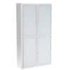 Armoire basse à rideaux Paperflow Relief Blanc 1100 x 415 x 2040 mm