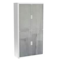 Armoire basse à rideaux Paperflow Roller Gris, blanc 1100 x 415 x 2040 mm