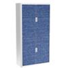 Armoire basse à rideaux Paperflow Jean Bleu, blanc 1100 x 415 x 2040 mm