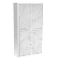 Armoire basse à rideaux Paperflow Blanc Marbre Blanc 1100 x 415 x 2040 mm