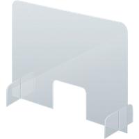 Franken Mobile Schutzscheibe für Tisch Theke Plexiglas Transparent 85 x 70 cm