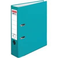 herlitz maX.file Ordner DIN A4 80 mm Türkis 2 Ringe Pappkarton, PP (Polypropylen) Texturiert Hochformat