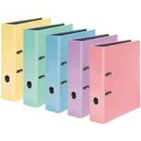 Classeur à levier Falken Pastel Color A4 80 mm Assortiment 2 anneaux Carton Brillant 10 Unités