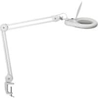 Lampe de bureau loupe MAULviso LED Avec pince de fixation Blanc