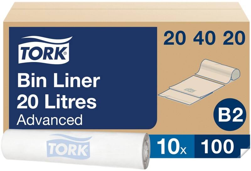 Tork Müllsäcke 20 L  Weiß PP (Polyproplylen) 1000 Stück