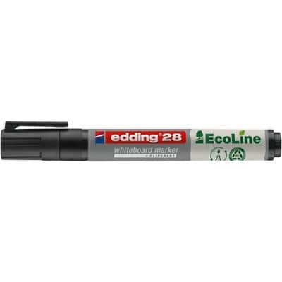Marqueur écologique pour tableaux blancs edding 28 - gamme écoline  - Pointe moyenne Ogive - Noir