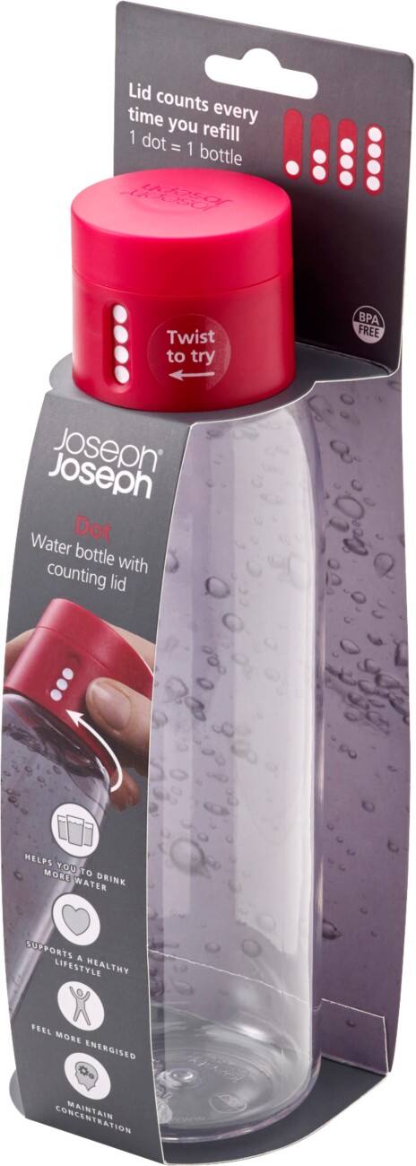 Joseph Joseph Wasserflasche 600 ml Pink