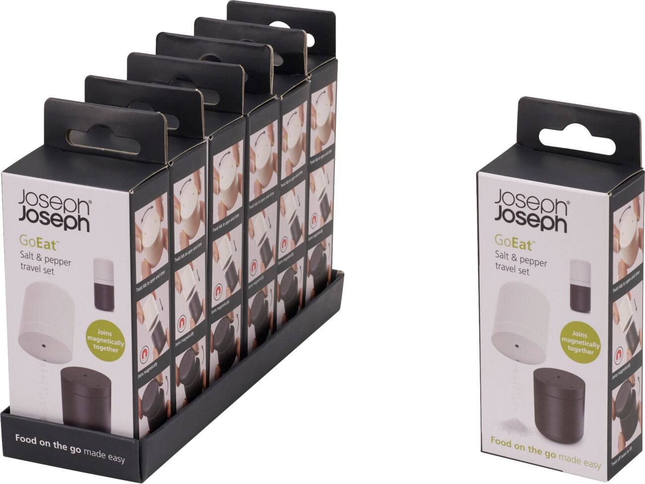 Joseph Joseph Salz- und Pfeffer-Reiseset Schwarz, Weiß 2 Stück
