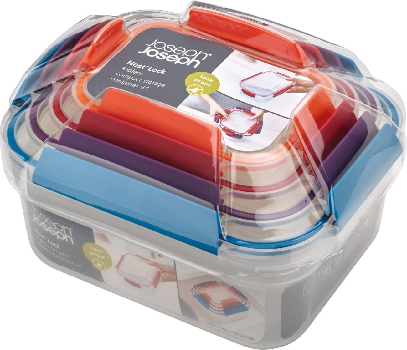 Joseph Joseph Aufbewahrungsbehälter Färbig sortiert 4 Stück