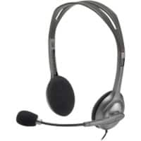 Casque audio Logitech H110 Avec fil Stéréo Sur tête Oui 3.5 mm Jack Gris