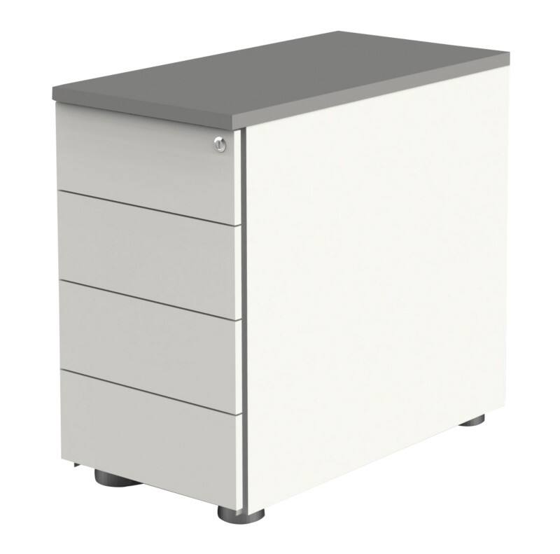 Kerkmann Holz Anstellcontainer Graphit 430 x 800 x 760 mm