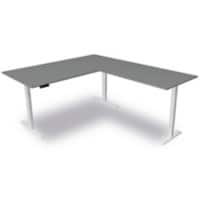 Move 3 - Steh-/Sitztisch 200x100x72-120 cm mit Anbau 120x80 cm grafit