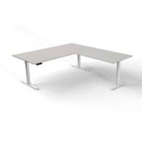 Bureau assis-debout Kerkmann Move 3 Gris clair 2 000 x 1 000 x 720-1 200 mm