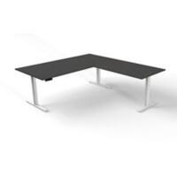 Move 3 - Steh-/Sitztisch 200x100x72-120 cm mit Anbau 120x80 cm anthrazit