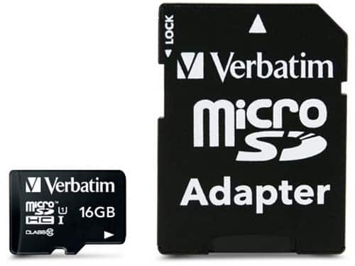 Carte microSDHC Verbatim Premium 16 Go Classe 10