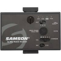 Microphone sans fil SAMSON GO MIC MOBILE Système lavalier Emetteur + Récepteur Avec USB et sortie casque 3.5 mm Noir