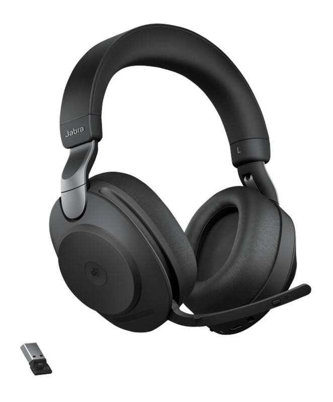 Casque audio Jabra Evolve2 85 MS Sans fil Sur tête Bluetooth, USB Avec Bluetooth Réduction de bruit active Avec Microphone Stéréo Noir