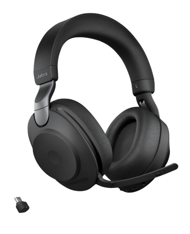 Casque audio Jabra Evolve2 85 Sans fil Bluetooth, 3,5 mm Jack, USB Réduction de bruit active Avec Microphone Stéréo Noir