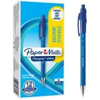 Paper Mate Kugelschreiber FlexGrip Ultra 0.5 mm Blau 12 Stück