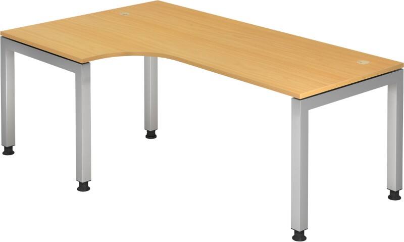 Bureau d'angle Hammerbacher J Series Hêtre Bois Argenté 4 pieds 1200 x 2000 x 680 mm