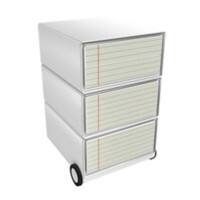 PAPERFLOW Rollcontainer easyBox 4 horizontale Schubladen 642x390x436mm PERSO NOTEBOOK