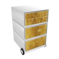 PAPERFLOW Rollcontainer easyBox 4 horizontale Schubladen 642x390x436mm PERSO GOLD