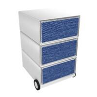 Socle mobile Paperflow Jean 3 390 x 436 x 642 mm Bleu, blanc