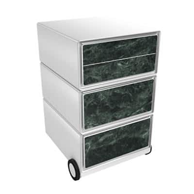 Armoire à tiroirs sur socle mobile Paperflow Marbre vert avec 4 tiroirs 390 x 436 x 642 mm