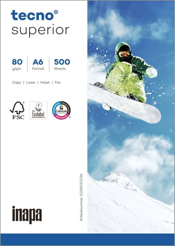 tecno Superior DIN A6 Druckerpapier Weiß 80 g/m² 500 Blatt