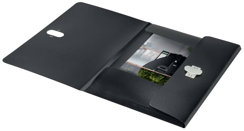 Leitz Recycle 3-Klappen Sammelmappe A4 CO2 Neutral Schwarz 80% Recycelter Kunststoff