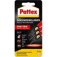 Pattex Alleskleber Minis Permanent Gel Transparent 3 x 1 g PSMT3
