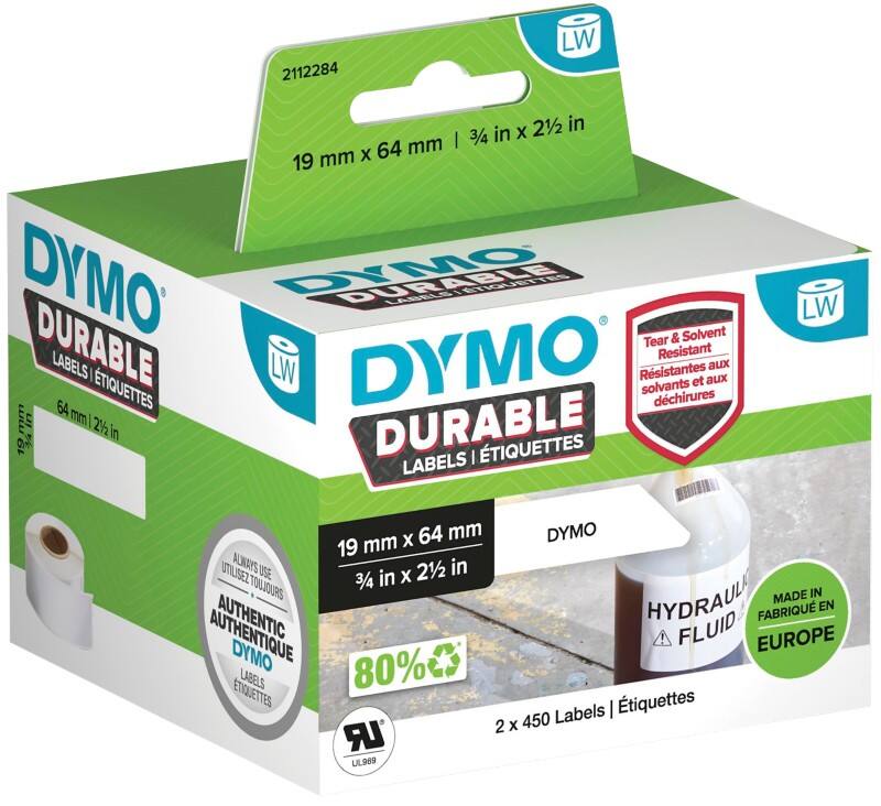 Étiquettes multifonctions LW Dymo 2112284 Blanc 19 x 64 mm