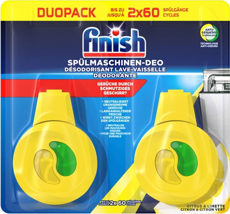 Finish Spülmaschinen-Deo Duo Citrus & Limette 2 Stück