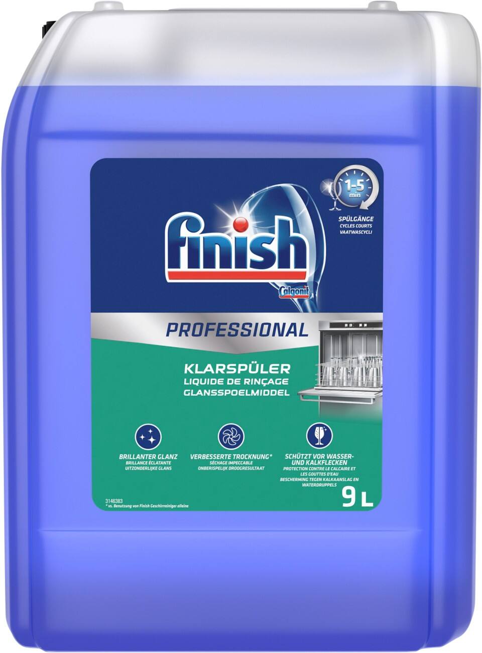 Produit de rinçage Finish Professional 9 L