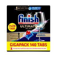 Tablettes pour lave-vaisselle Finish Quantum Ultimate Gigapack 140 tablettes