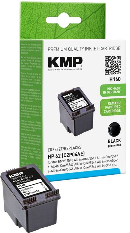 KMP Kompatibel HP 62 Tintenpatrone C2P04AE Schwarz