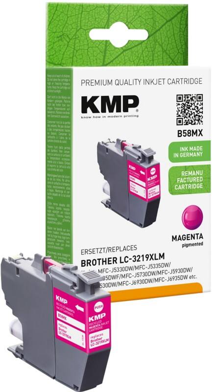 Cartouche jet d’encre KMP Compatible Brother LC-3219XLM Magenta