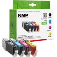 KMP Kompatibel Canon CLI-551XL BK/C/M/Y Tintenpatrone Schwarz, Schwarz, Cyan, Magenta, Gelb Multipack 4 Stück