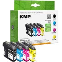KMP B60V Tintenpatrone Kompatibel mit Brother LC-123 Schwarz, Cyan, Magenta, Gelb 4er Pack