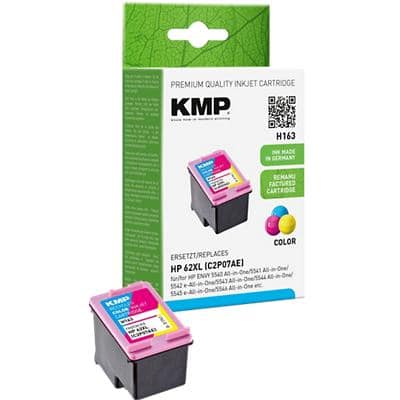 KMP Kompatibel HP 62XL Tintenpatrone C2P07AE Cyan, Magenta, Gelb