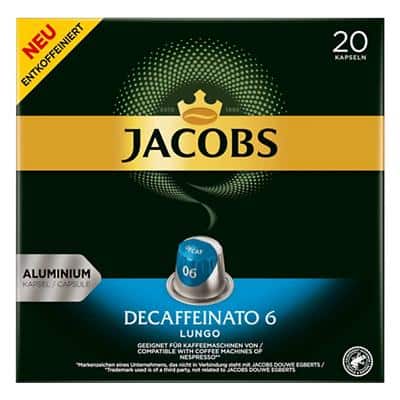 Café Jacobs Lungo 6 Décaféiné 20 capsules de 5.2 g