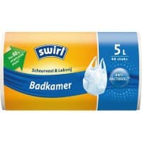Swirl Müllbeutel 5 L  Fixierband Transparent PE (Polyethylen) Tragegriff 40 Stück