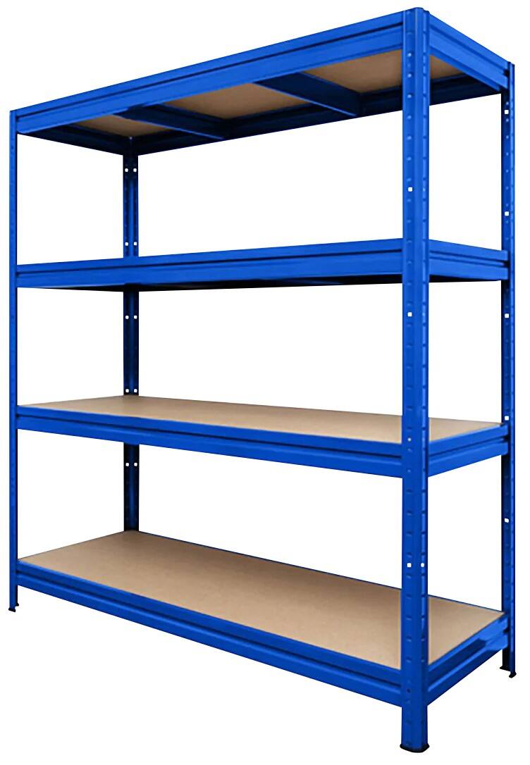Rayonnage grande portée MAMMUT 4 étagères Acier 1500 x 600 x 2000 mm Bleu