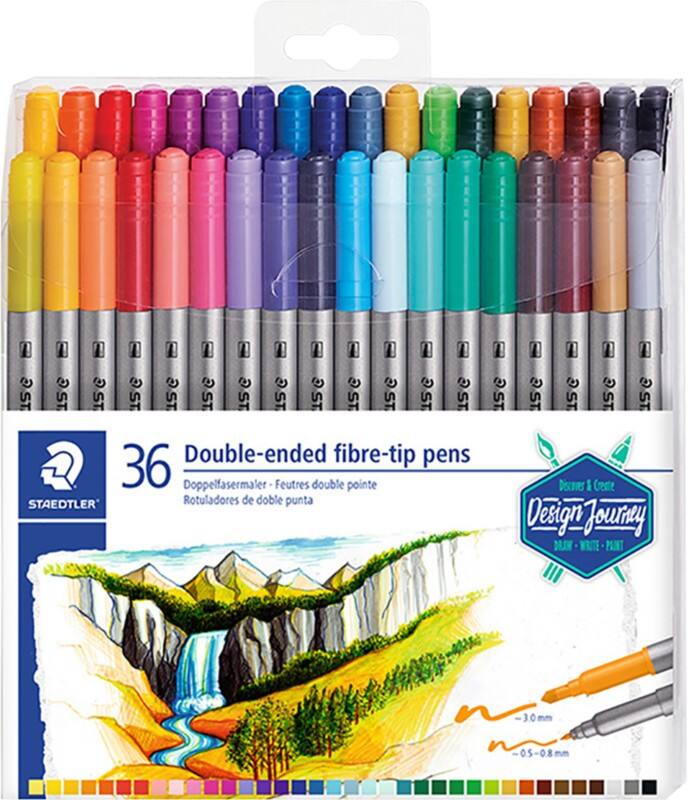 STAEDTLER Doppelseitiger Faserschreiber Design Journey Farbig sortiert 36 Stück