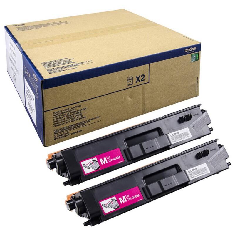 Brother Original Tonerkartusche TN900MTWIN Magenta