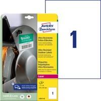 AVERY Zweckform Ultra-Resistent Etiketten L7917-10 Selbsthaftend A4 Weiss 210 x 297 mm 10 Blatt à 1 Etiketten