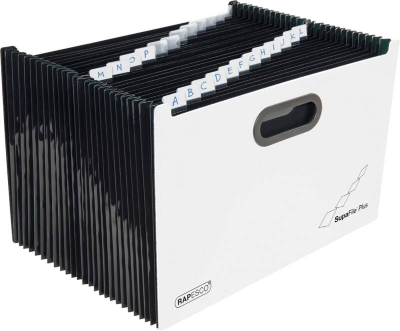 Rapesco SupaFile Fächermappe 26 Taschen A4 PP (Polypropylen) Blanko Schwarz, Weiss 1622