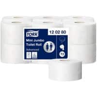 Tork Advanced Mini Jumbo Toilettenpapier T2 2-lagig 120280 12 Rollen à 850 Blatt