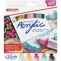 Marqueurs acryliques Edding E-5400 Assortiment 5 unités