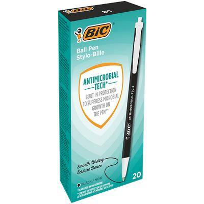 BIC Kugelschreiber Schwarz antimikrobiell 20 Stück